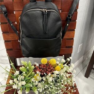 BALLY Black Leather Backpack Bag. Made in Switzerland